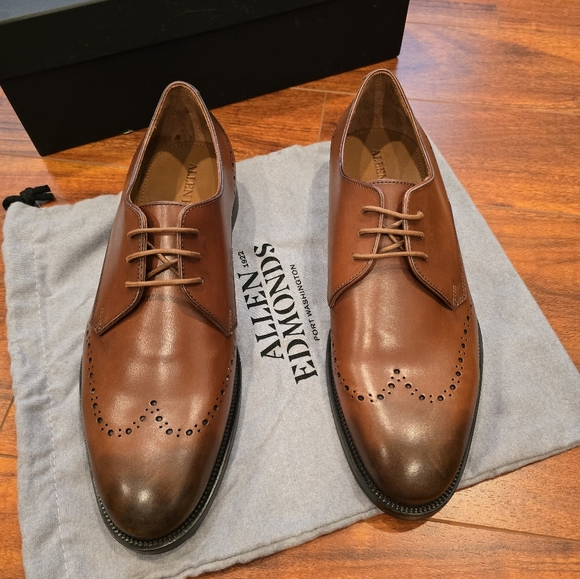 Allen Edmonds Luca Derby Wingtip Leather Men's Size 9.5D - Picture 2 of 10